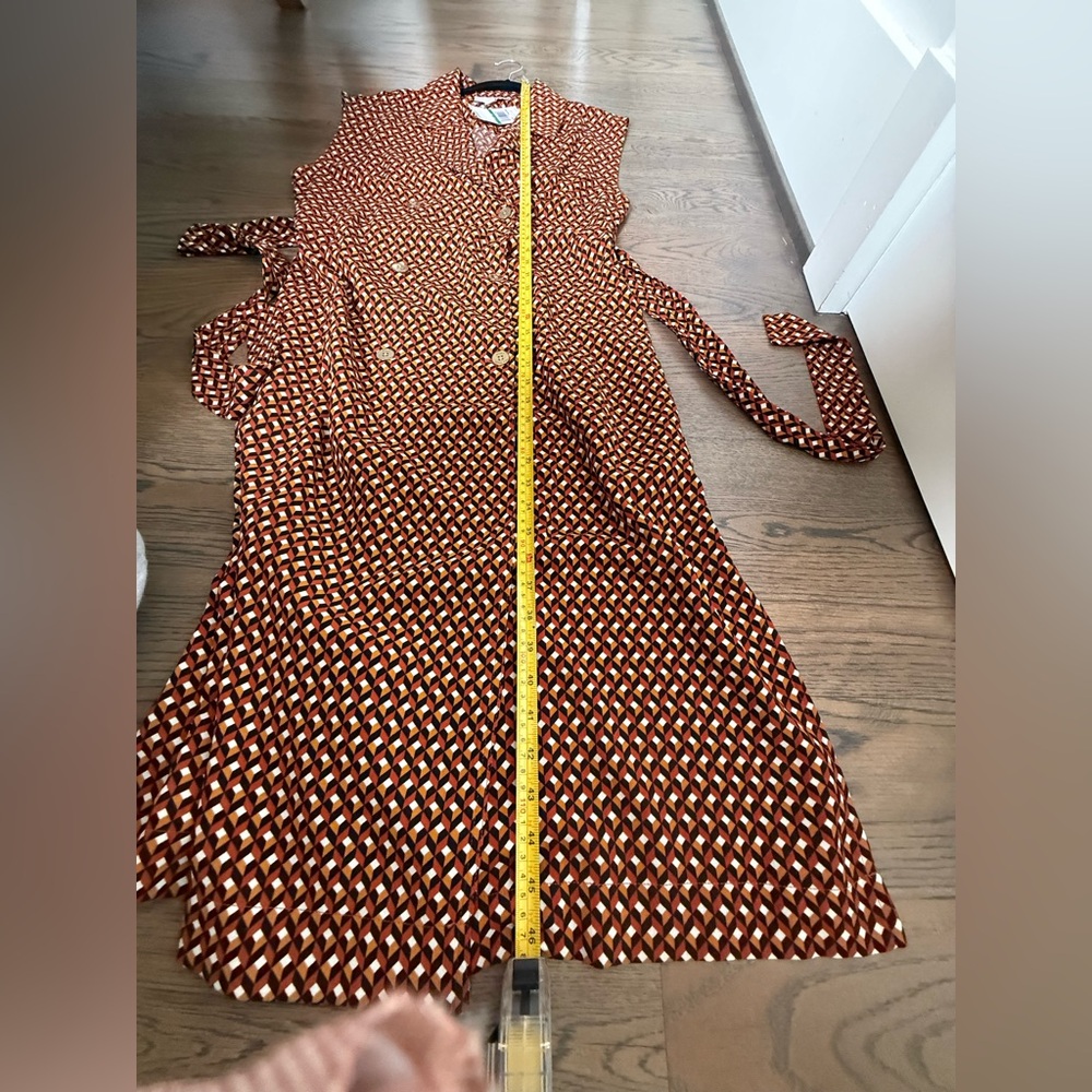 Michael Kors Brown Printed Midi Dress - Picture 9 of 10